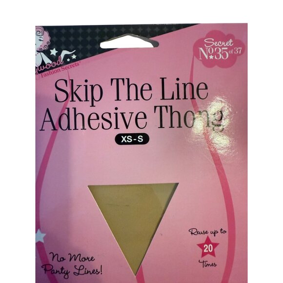 Hollywood Fashion Secrets Skip The Line Adhesive Thong XS-S Reusable No-Line Str - Picture 5 of 6